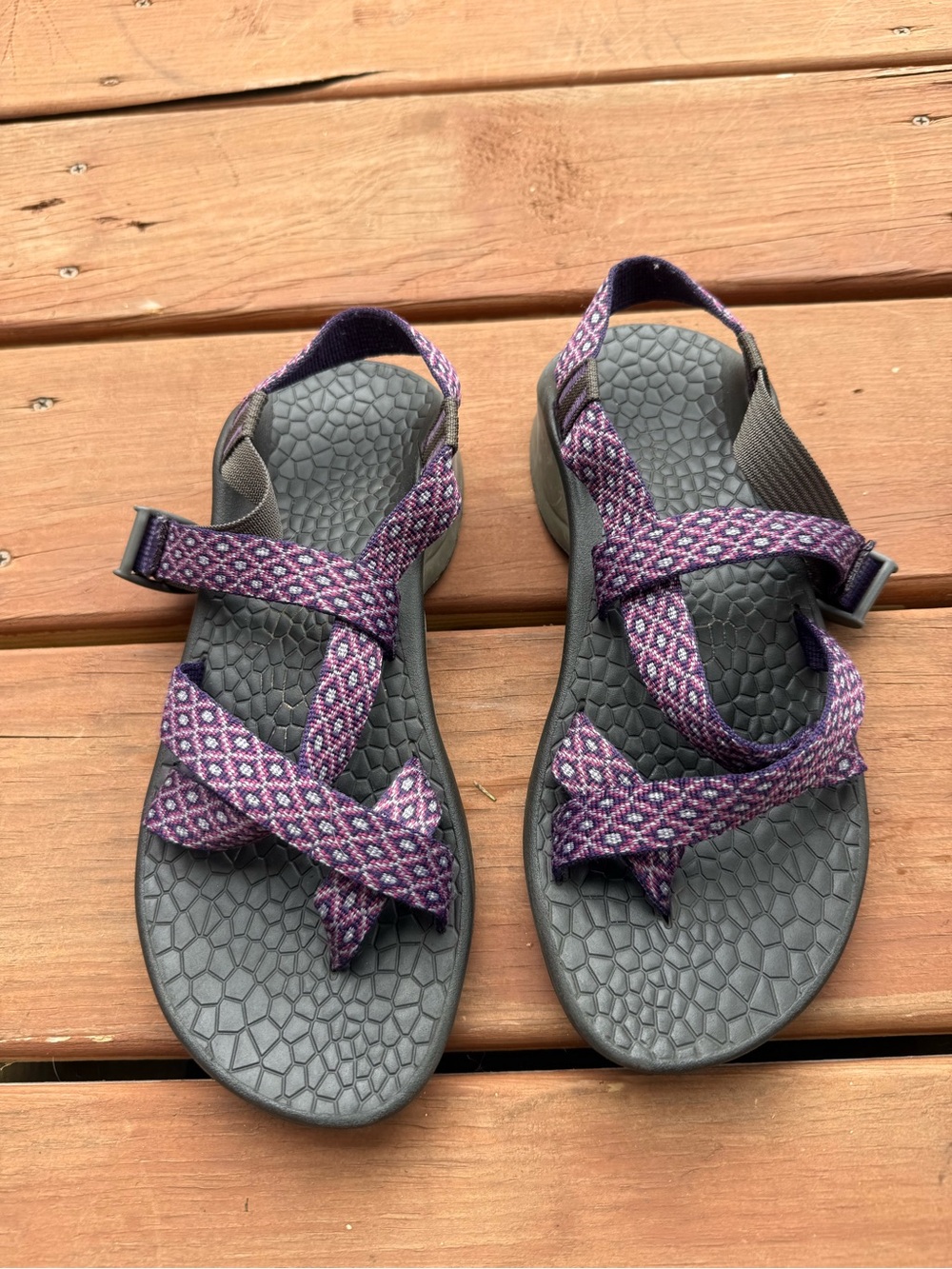 Chaco Women's Purple Patterned Sport Sandals 8